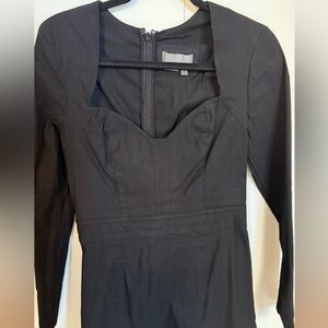 Black Anthropologie long sleeve mini dress
